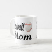 Baseball maman demi-texte Café Mug (Devant gauche)