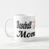 Baseball maman demi-texte Café Mug (Gauche)