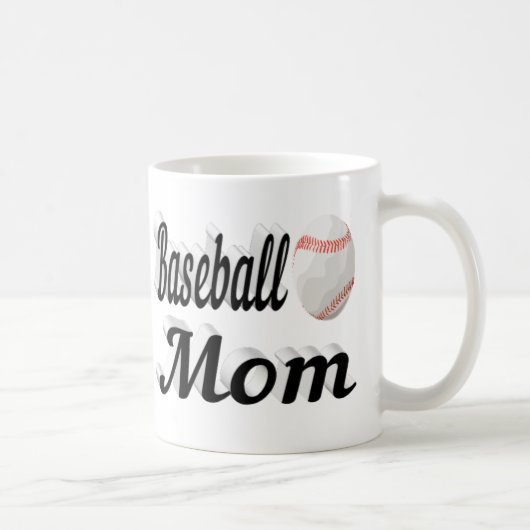 Baseball maman demi-texte Café Mug (Droite)