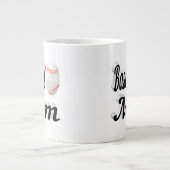 Baseball Maman mi-texte Géant Café Mug (Devant)