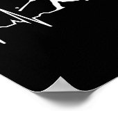 Baseball-Mannen - Baseball Player Heartbeat Poster (Hoek)