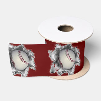 Baseball Maroon Satijnen Lint