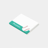 Baseball met aangepaste naam - Emerald Post-it® Notes (Schuin)