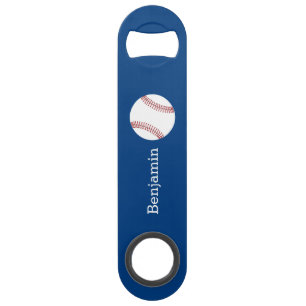 Baseball met aangepaste naam - Royal Blue Speed Flessenopener