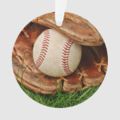 Baseball met een oude Mitt Ornament (voorkant)