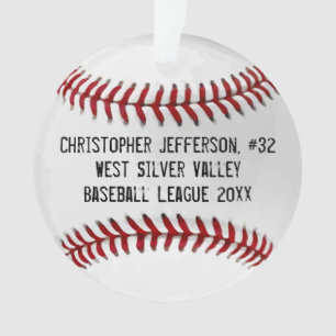 Baseball met Foto op Back Persoonlijke Sport Ornament
