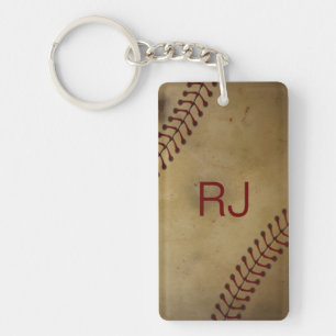 Baseball met Monogram Sleutelhanger