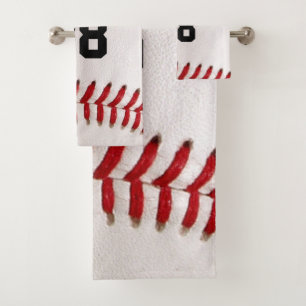 Baseball met nummer bad handdoek