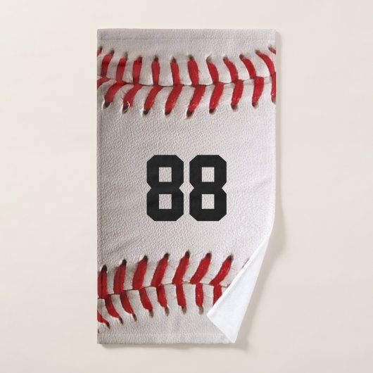 Baseball met  nummer bad handdoek (Handdoek)