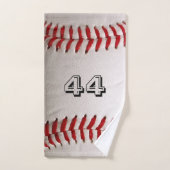 Baseball met nummer bad handdoek (Handdoek)