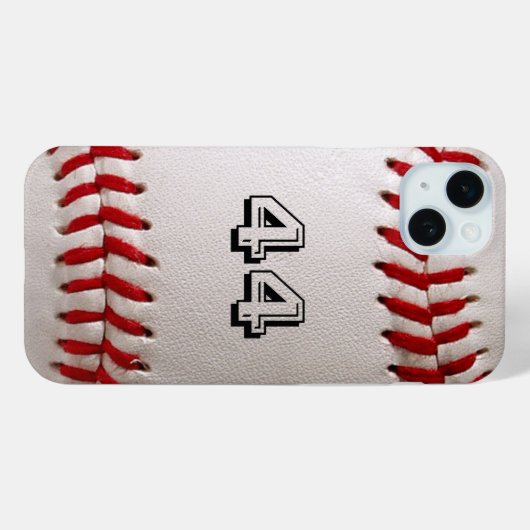 Baseball met nummer Case-Mate iPhone case (Achterkant (horizontaal))