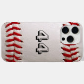 Baseball met  nummer Case-Mate iPhone case (Achterkant (horizontaal))