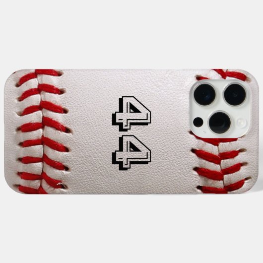 Baseball met  nummer Case-Mate iPhone case (Achterkant (horizontaal))