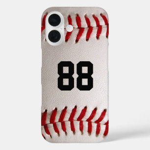 Baseball met  nummer iPhone 16 hoesje