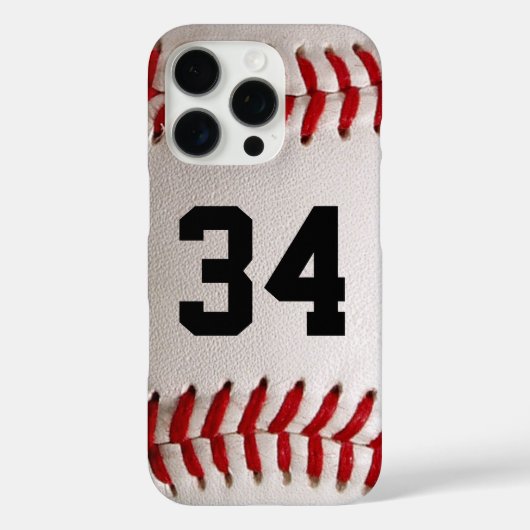 Baseball met  nummer Case-Mate iPhone case (Achterkant)