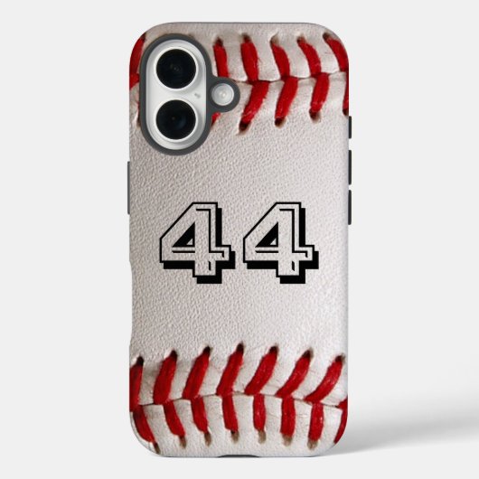 Baseball met  nummer Case-Mate iPhone case (Achterkant)