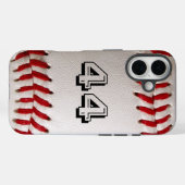 Baseball met  nummer Case-Mate iPhone case (Achterkant (horizontaal))