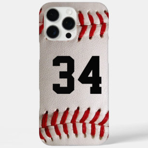 Baseball met  nummer iPhone 16 pro max hoesje