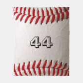 Baseball met  nummer fleece deken (Voorkant)