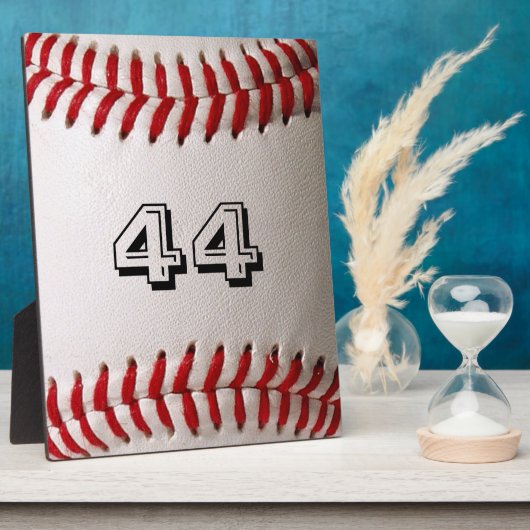 Baseball met nummer fotoplaat (Zijkant)