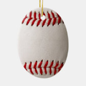 Baseball met nummer keramisch ornament (Achterkant)