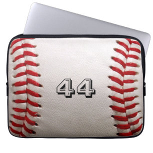 Baseball met  nummer laptop sleeve
