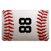 Baseball met  nummer magneet (Horizontaal)