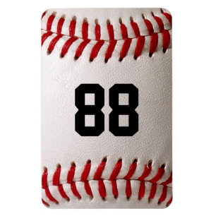 Baseball met  nummer magneet