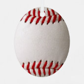 Baseball met  nummer metalen ornament (Achterkant)