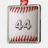 Baseball met  nummer metalen ornament (Links)