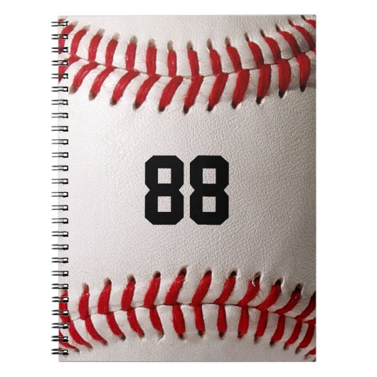Baseball met  nummer notitieboek (Voorkant)