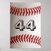 Baseball met  nummer poster (Voorkant)
