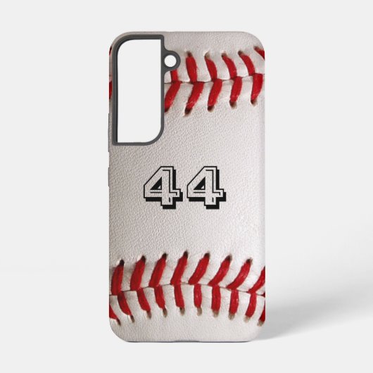 Baseball met nummer samsung galaxy hoesje (Achterkant)