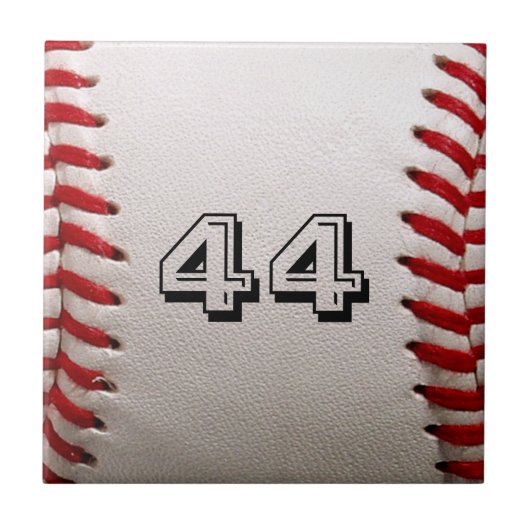 Baseball met nummer tegeltje (Voorkant)