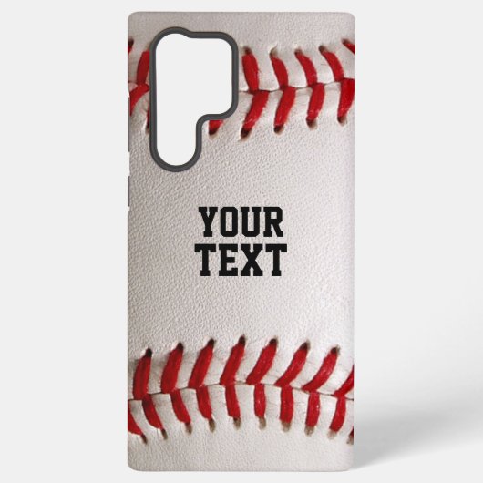 Baseball met persoonlijke naam samsung galaxy hoesje (Achterkant)