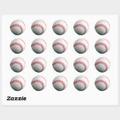 Baseball met Red Stitching Ronde Sticker (Vel)