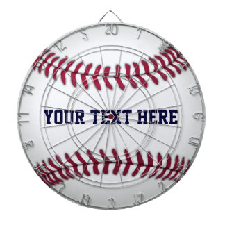 Baseball met rood getikt dartbord