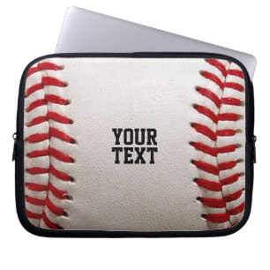 Baseball met  tekst laptop sleeve