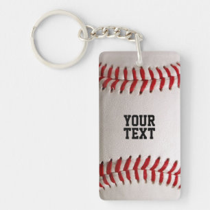 Baseball met  tekst sleutelhanger
