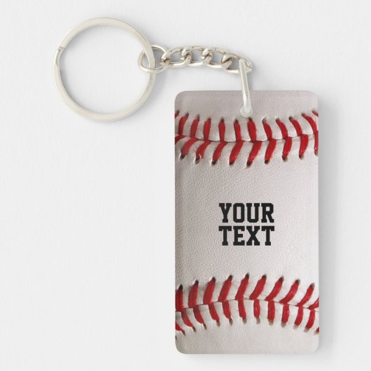 Baseball met  tekst sleutelhanger (Voorkant)