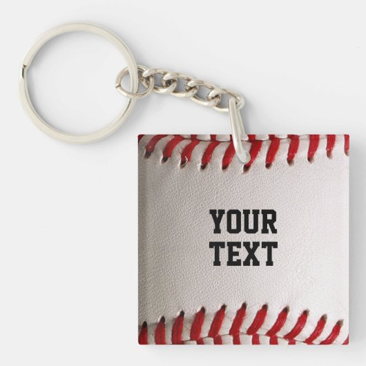 Baseball met  tekst sleutelhanger (Voorkant)