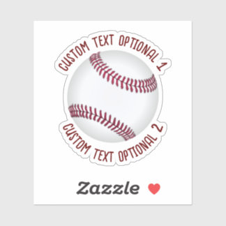Baseball met tekst sticker