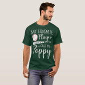 Baseball Mijn favoriete speler roept me papaver ca T-shirt (Voorkant volledig)