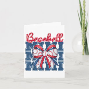 Baseball Mimi Coquette Bow Sport Mom Moederdag Kaart
