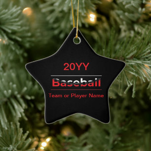 Baseball - Minimale kunststraal Keramisch Ornament