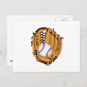 Baseball Mitt en Ball Briefkaart (Voorkant / Achterkant)