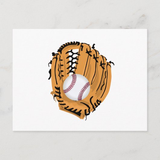 Baseball Mitt en Ball Briefkaart (Voorkant)