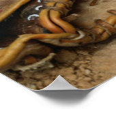 Baseball, Mitt en Bat op Basis Poster (Hoek)