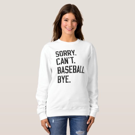 Baseball | Moderne Moeder Kinder Moederdag Wit Trui (Voorkant volledig)