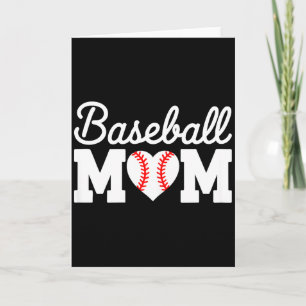 Baseball moeder shirt vrouwen baseball hart moeder kaart